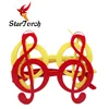 Musical Notes red funky party glasses
