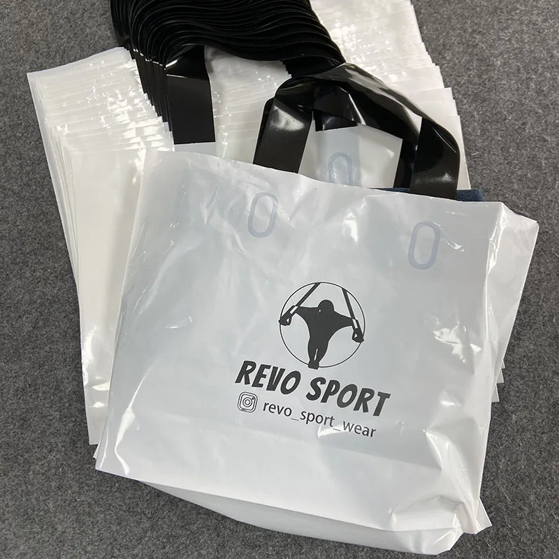 

Custom plastic shopping bag with handle shopping bag for clothing gift packaging