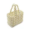 Newest dinner clutch handmade beaded evening bags pearl tote bags for party or banquet