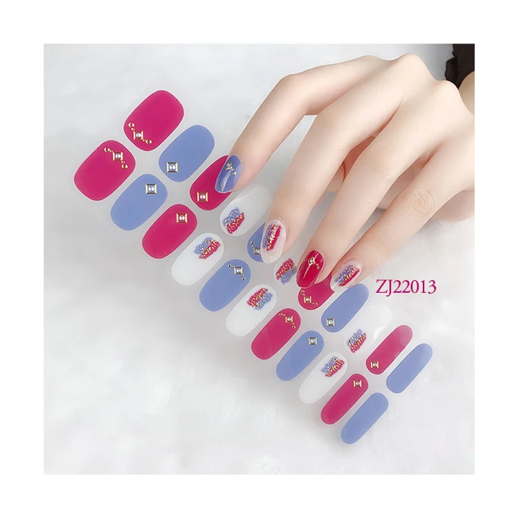 

Marbling Moon Star Nail Art Tips DIY gel Adhesive Wraps Waterproof Nail Polish semi cured gel nail sticker uv, Colorful