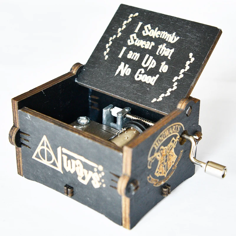 

best seller Hand Crank Harry Potter Wooden Music Box, Black color