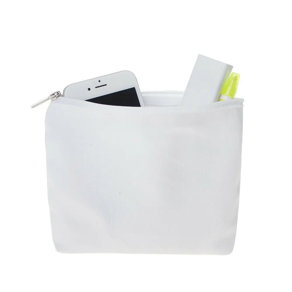 

Blank Canvas Makeup Bag Custom Zipper Makeup Bag make up bag cosmetic, Black and white