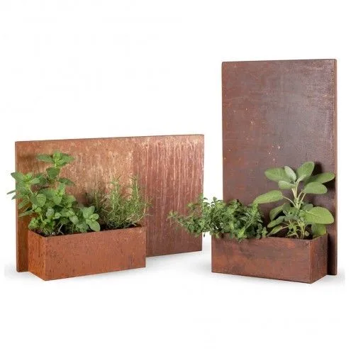 

Iron Home Decor corten steel wall decoration hanging planter, Customized