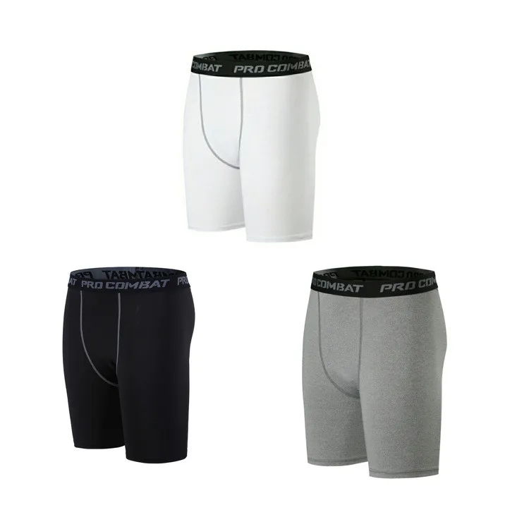 

New Arrival Wholesale Custom Training Short Sport Pants Breathable Compression Gym Fitness Pants for Men, Black, white, gray