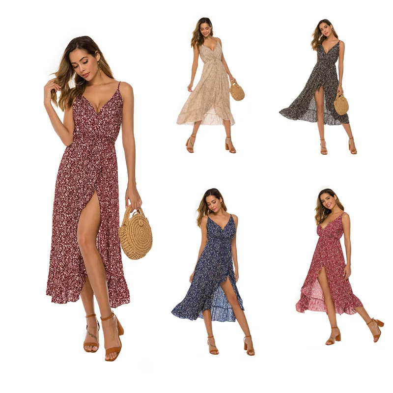 

2022 Clothing Beach Dresses Ladies Casual Dress with Spaghetti Strap