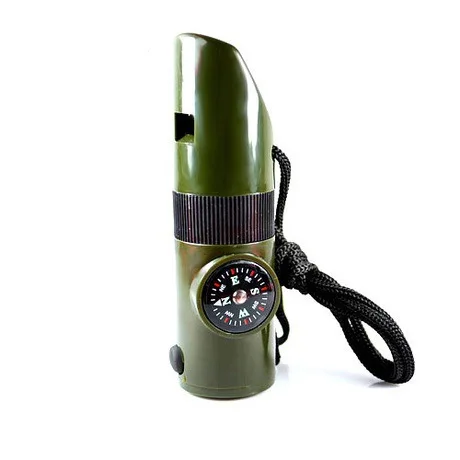 

The New Listing Multi-functional Life-saving Outdoor Survival Whistle With Compass Thermometer, Army green