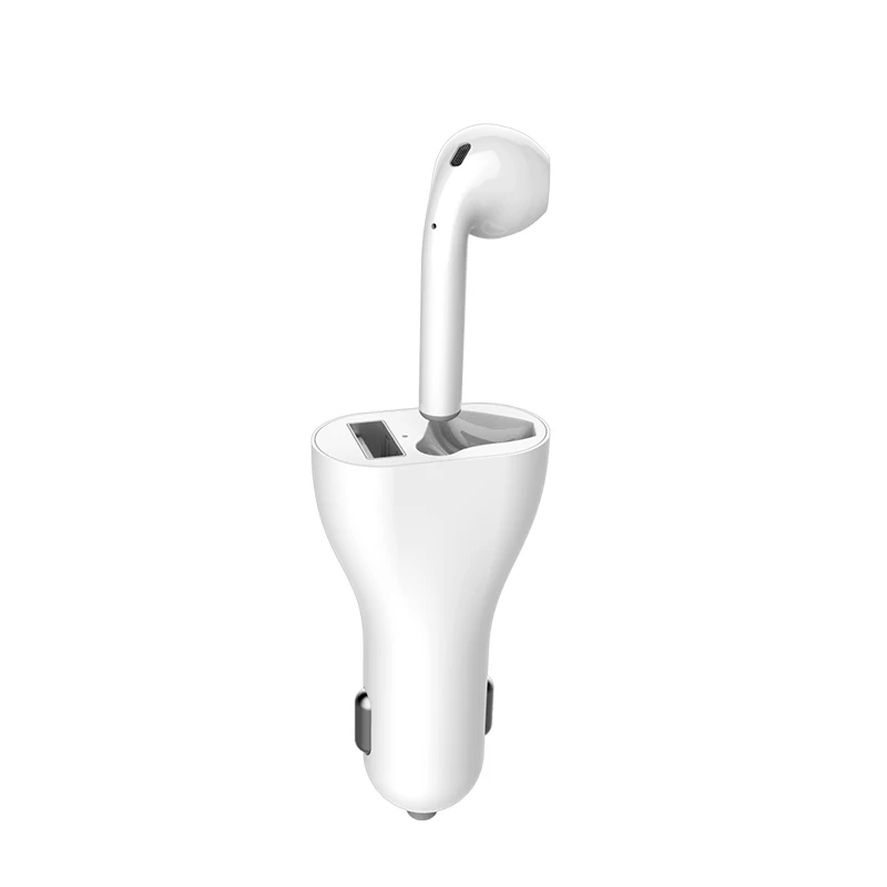 Car Wireless Charger 2 in 1 Vehicle Bluetooth Headset Handsfree Call Earphone For Playing Music - ANKUX.COM