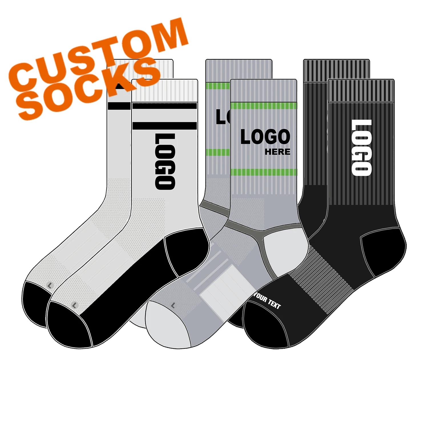 

RAYLON socken meias design your own crew white black basketball sport socks customized socks custom logo socks elite