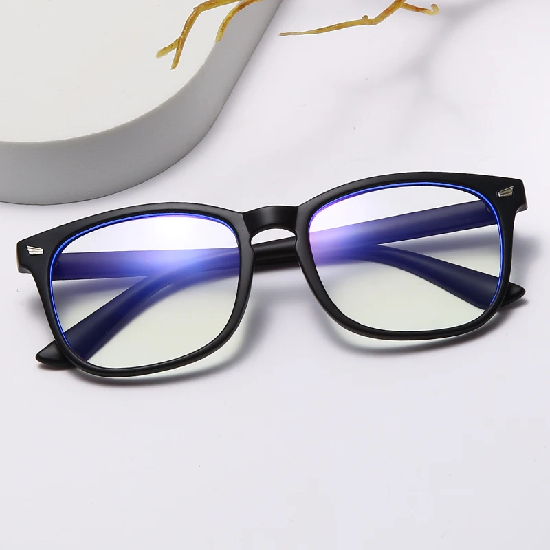 

2021 New Stock Amazon Hot Selling Custom Logo Eyewear Square Anti Blue Light Blocking Glasses