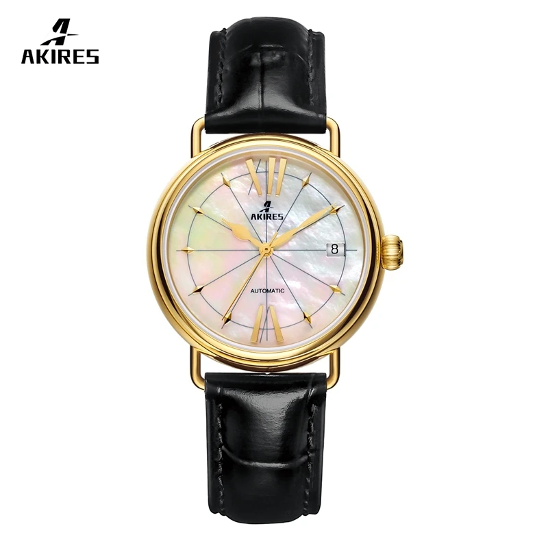 

private label top brand waterproof vintage slim luxury custom swiss movt mechanical watch women automatic watch