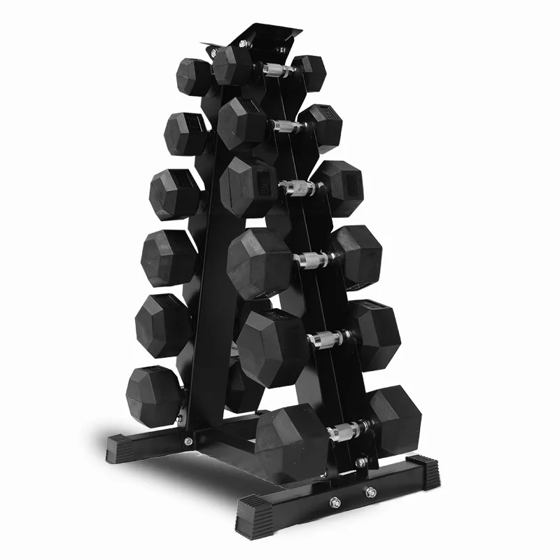 

2021 Durable Bodybuilding Cast Iron Black Gym Equipment Dumbbell Set Hex