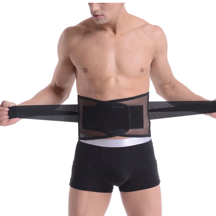 

Adjustable compression and ventilation steel waistband lumbar support back support waistband, Black