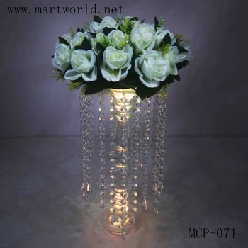 2020 Luxury Crystal With Flower Wedding Table Centerpiece Vases