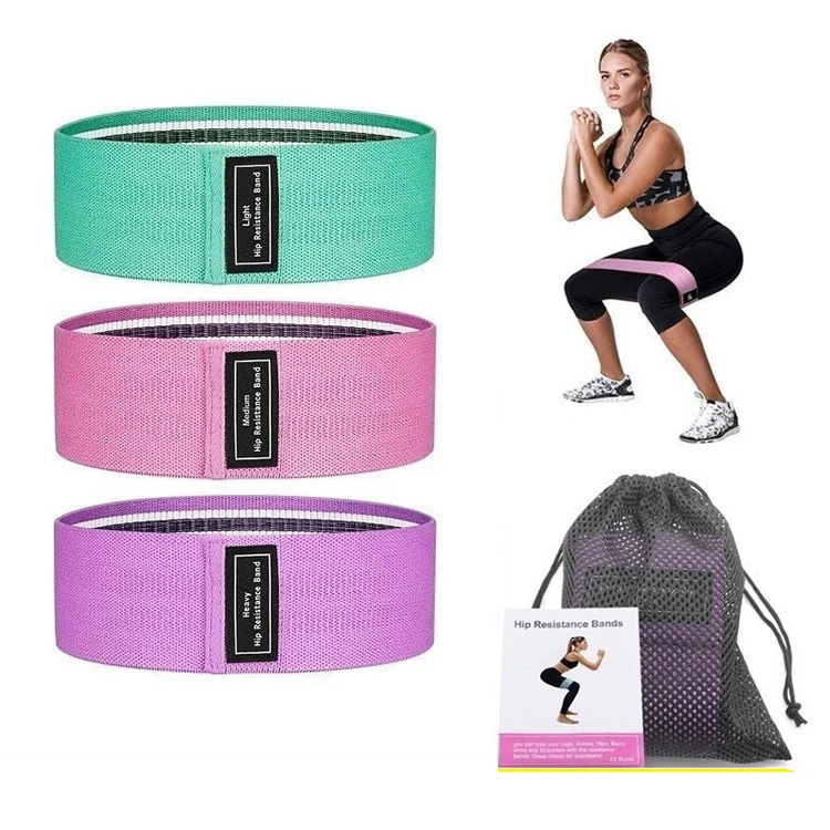 

Manufacturer Booty Hip Circle Resistance Bands Non Slip Loop For Legs And Butt Bandas De Resistencia, Green , blue , pink, purple, grey, black or custom color.
