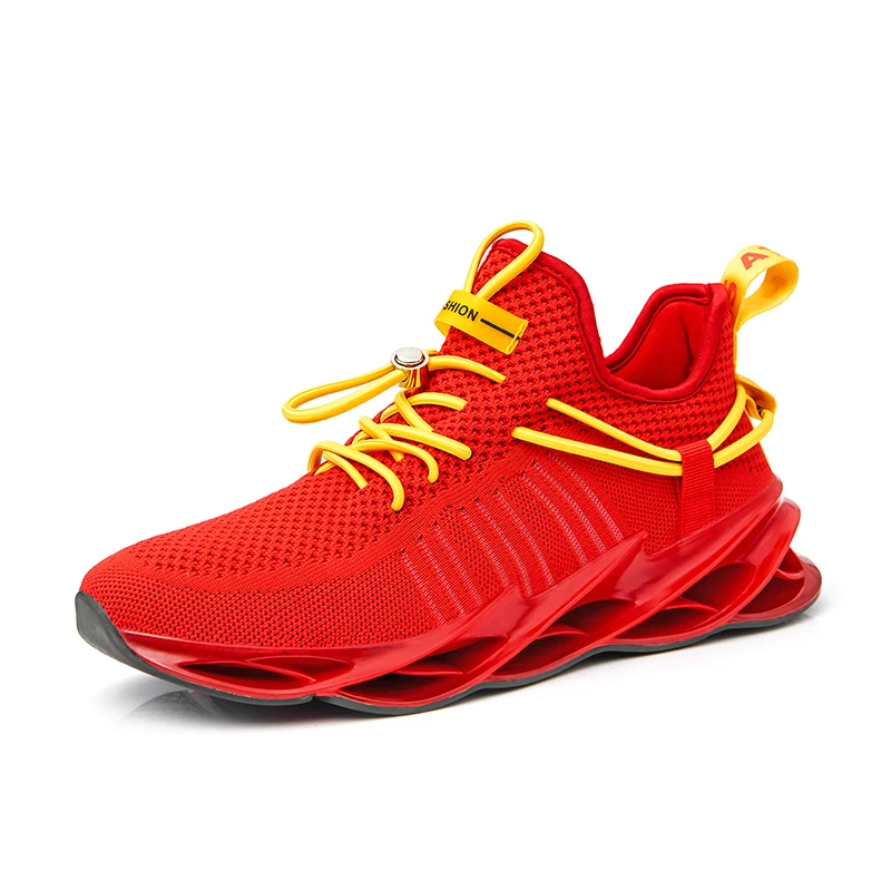 

Breathable High Quality Fashion Sneakers Sport Shoes Men Running 2021, Red white black