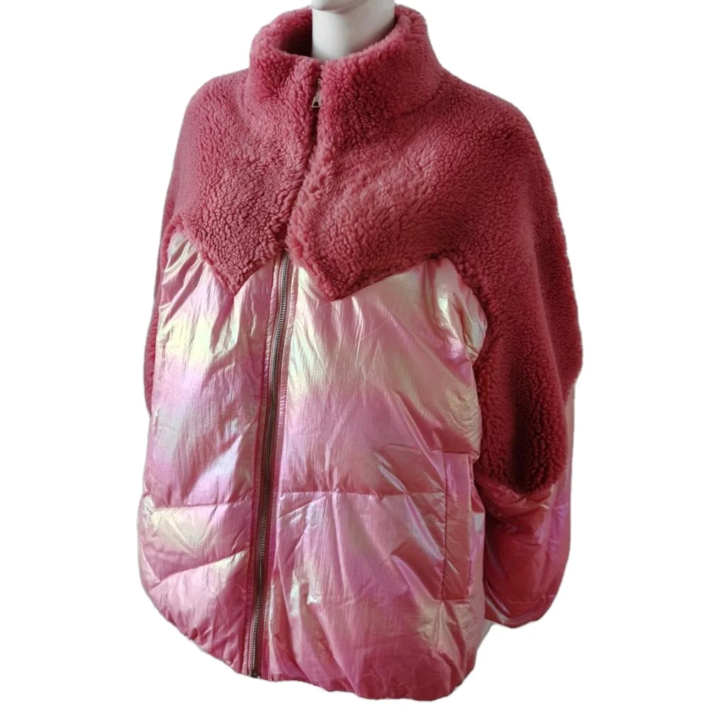 

Wholesale Custom New Fashion White plus size Windproof winter Warm women coats, Color block or custom