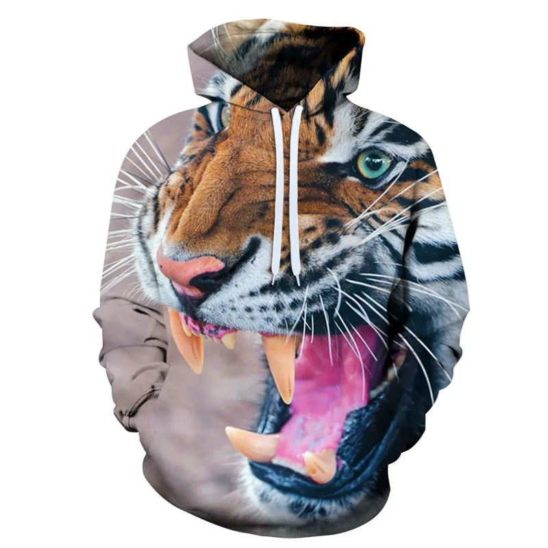 

Fierce tiger design hoodie 3D T-shirt sweater