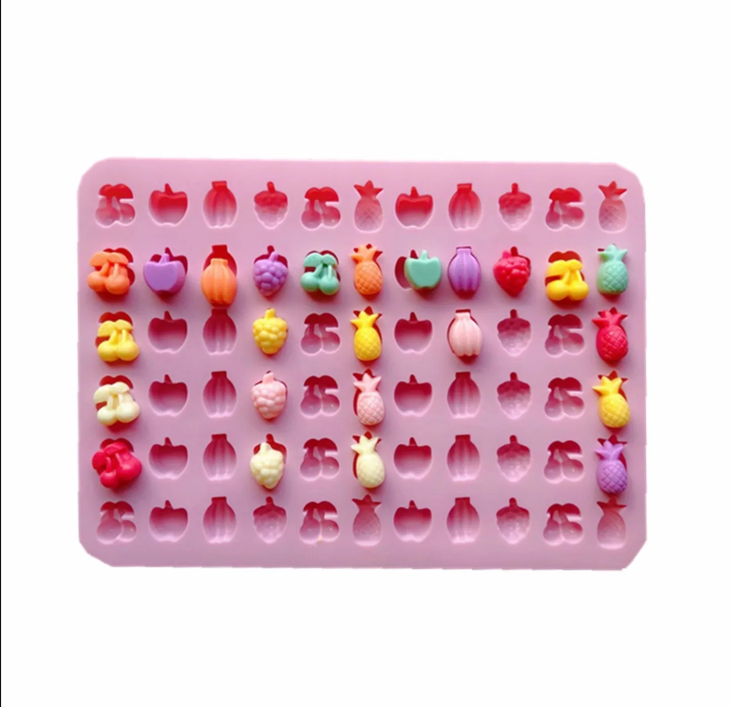 

Animal Or Fruit Shape Silicone Jelly Moulds Chocolate Gummy Candy Mold, Pink