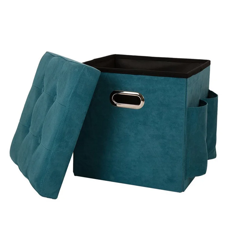 Moderno De Tela De Terciopelo Pequeño Reposapiés Grande De Otomano De
