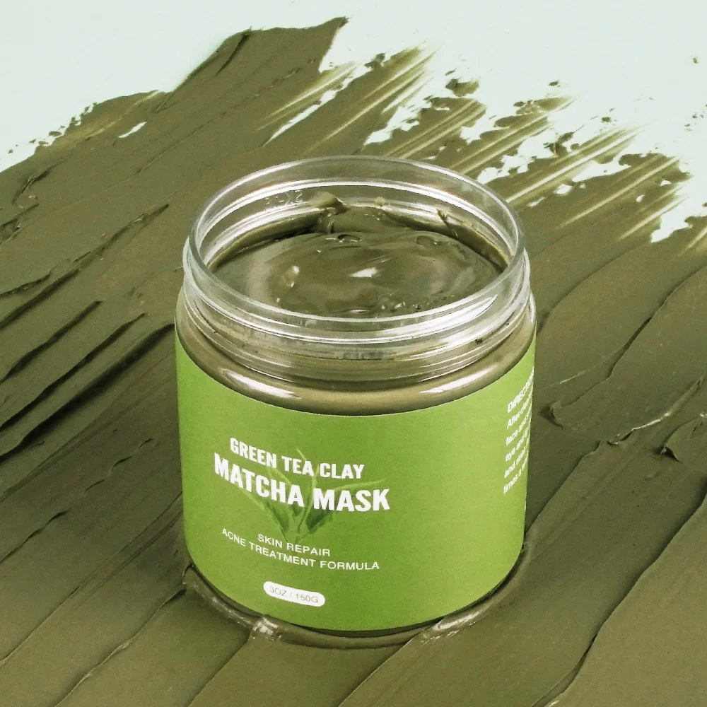 

Custom Natural Moisturizing Matcha Mud Blackhead Deep Cleaning Facial Green Tea Clay Mask