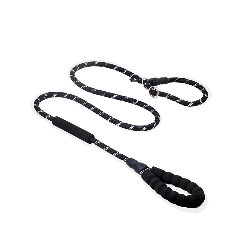 

Custom New Explosion Proof Retractable Training P Rope Slip Nylon Dog Leash for Large dog