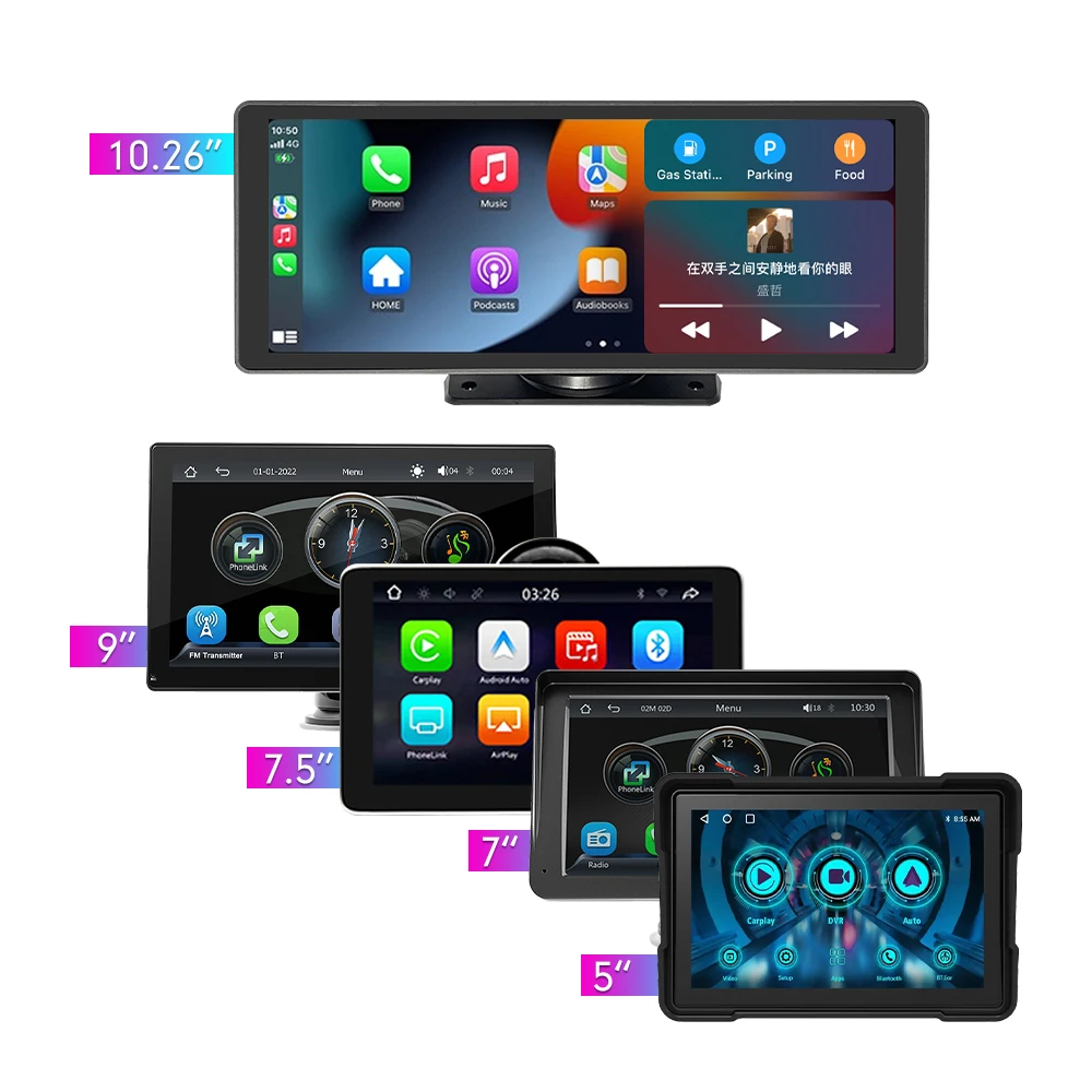 

5/7/7.5/9/10.26 Inch Universal Wireless CarPlay Android Auto Car Radio Multimedia Video Player Portable Touch Screen With USBAUX
