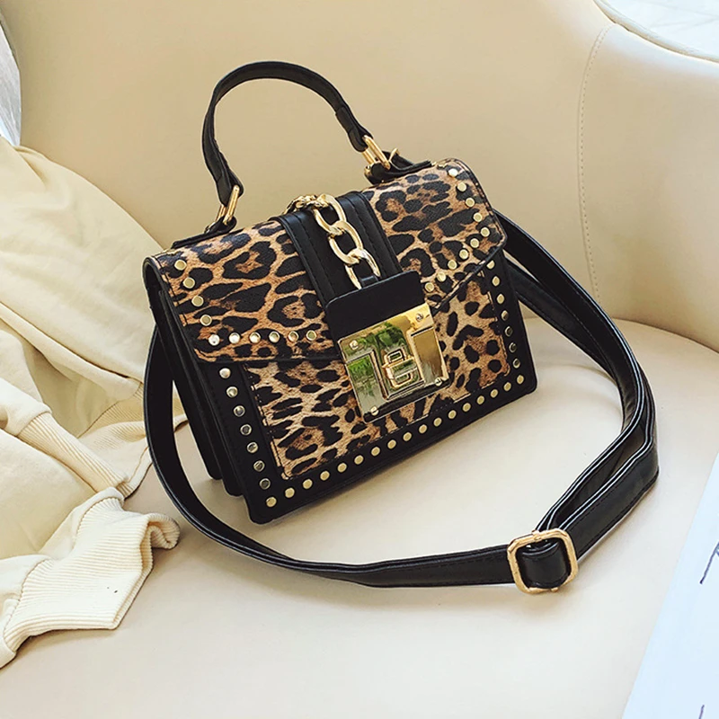 

2020 Fashion leopard luxury women messenger bags purse crossbody small shoulder bags women handbags ladies purse, 4 colors