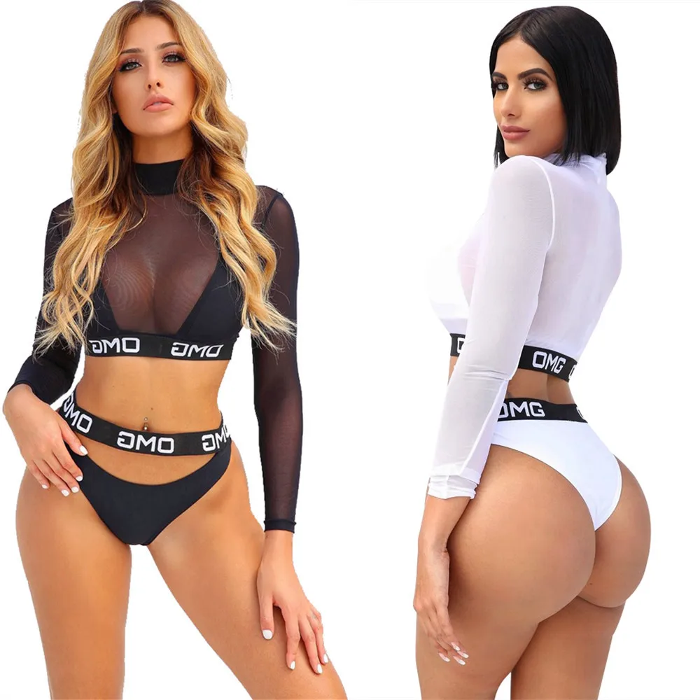 

2020 Arrival MQL6134 Long Sleeve Swimsuit Summer Swimwear One Piece Swim Suits