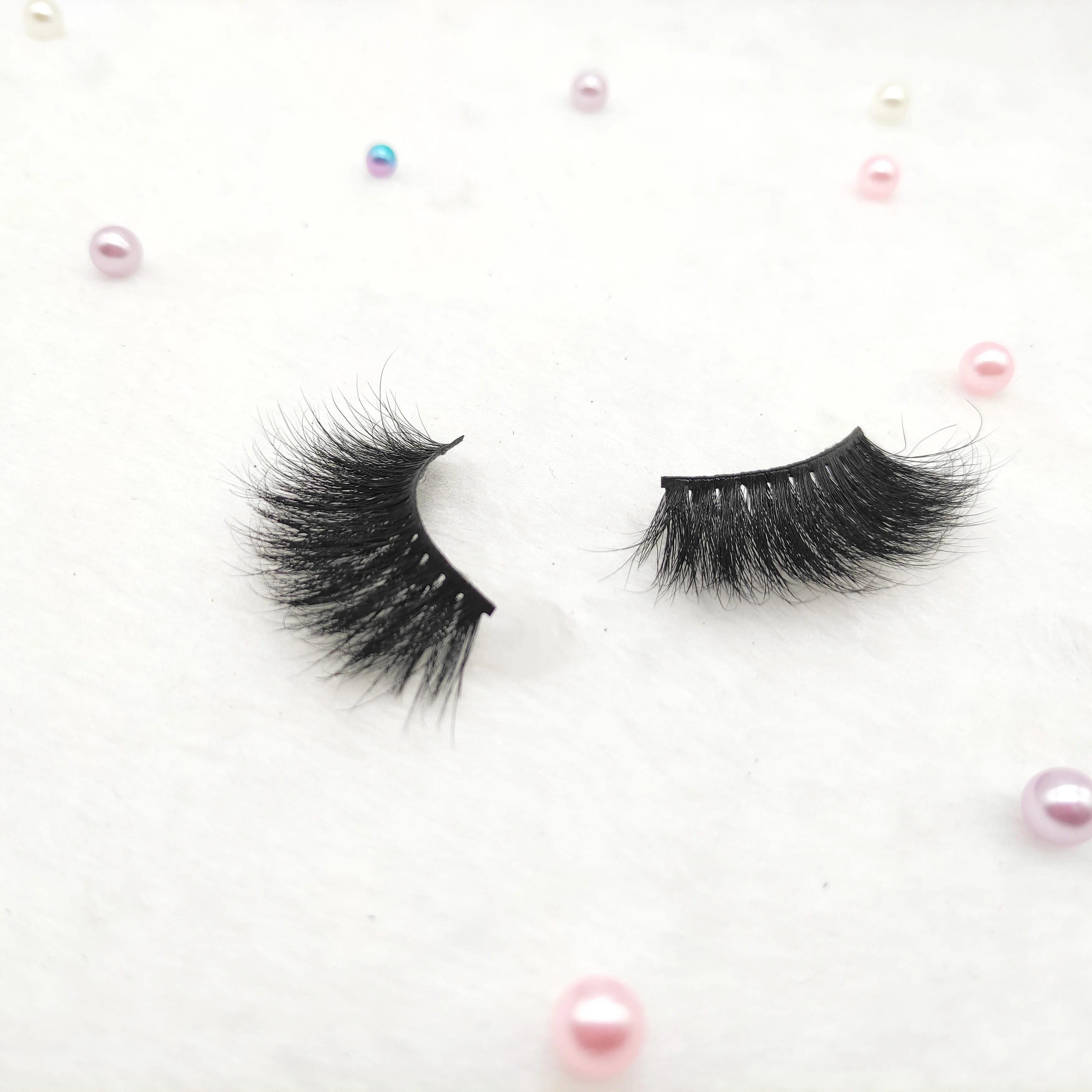 

Wholesale Private Label 3d Mink Hot Sale Fluffy Wispy Mink Eyelash Strips Dramatic 100% Mink 3D4D5D Eyelashe, Natural black