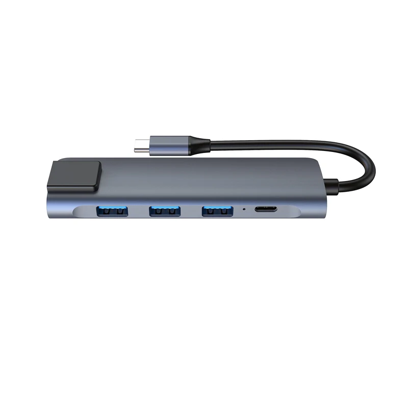 
5 In 1 Usb-c 3.0 Aluminum PD Charging 3.0 Ethernet Usb C Hub for Macbook 