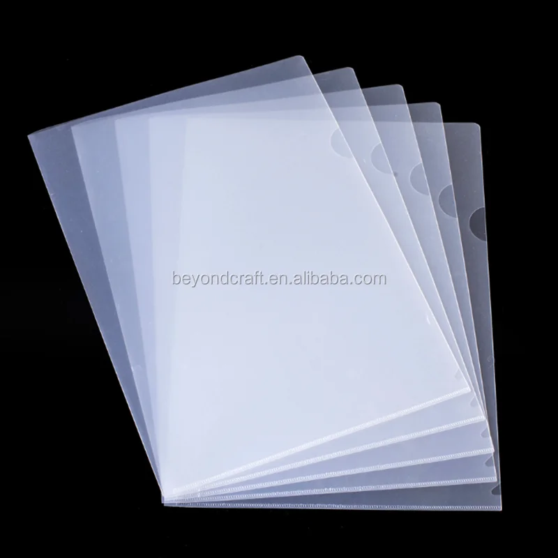 A4 Size Clear Poly Pp L Shape Files Plastic Document Folder Buy A4