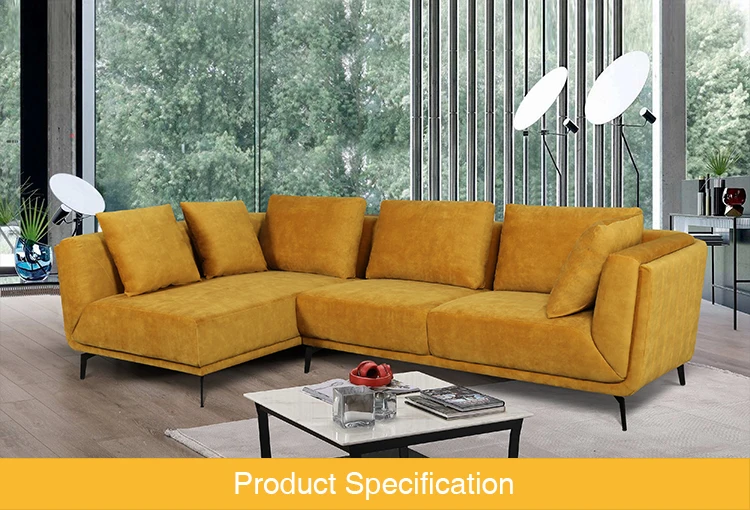 Factory wholesale lounge suite sectional and corner sofa seating unit with chaise