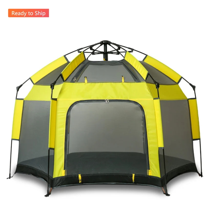 

Hot summer Outdoor portable pop up beach tent for swimming kids playing sun shelter beach tents camping, Light yellow,orange