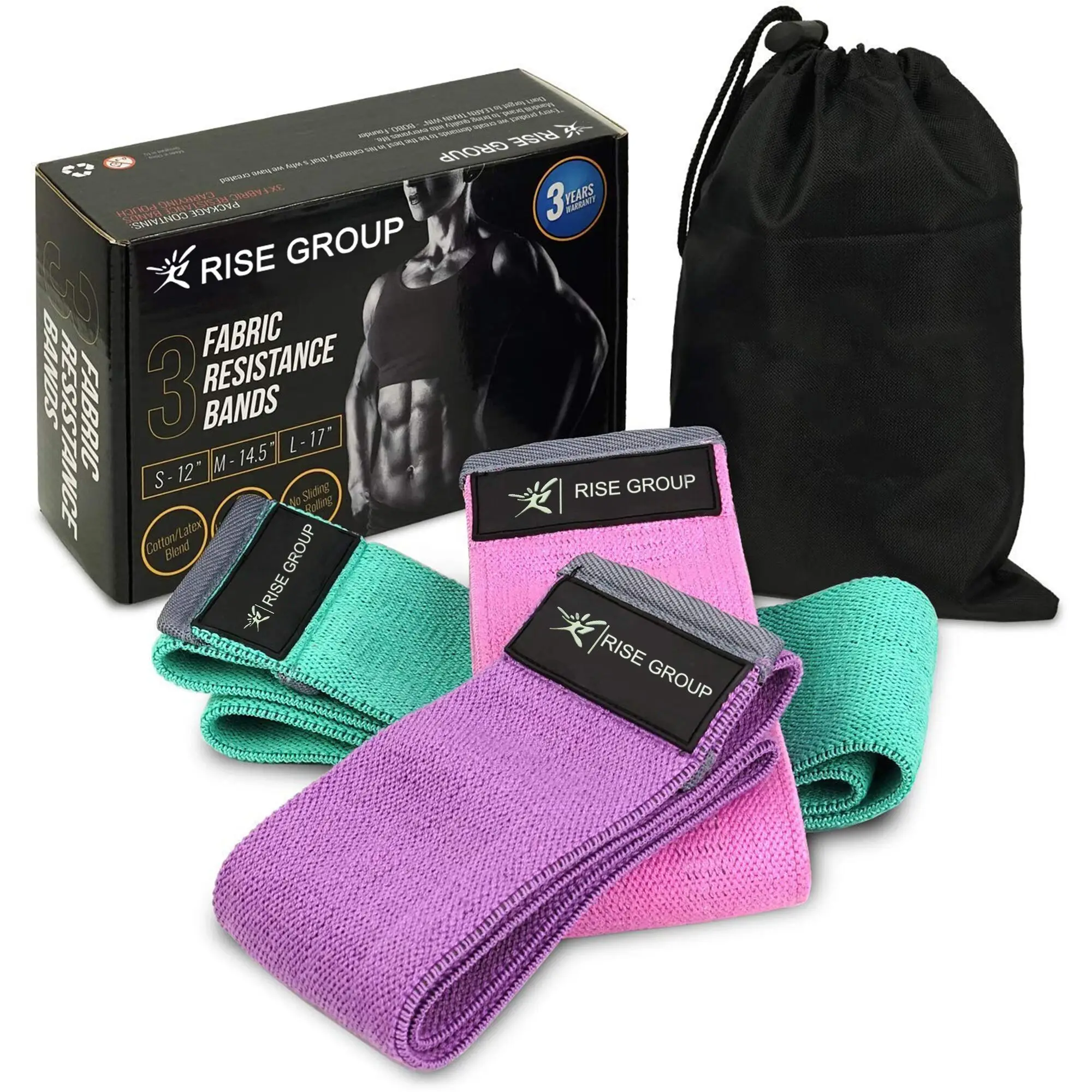 hip circle resistance band for fitness with gradient ramp