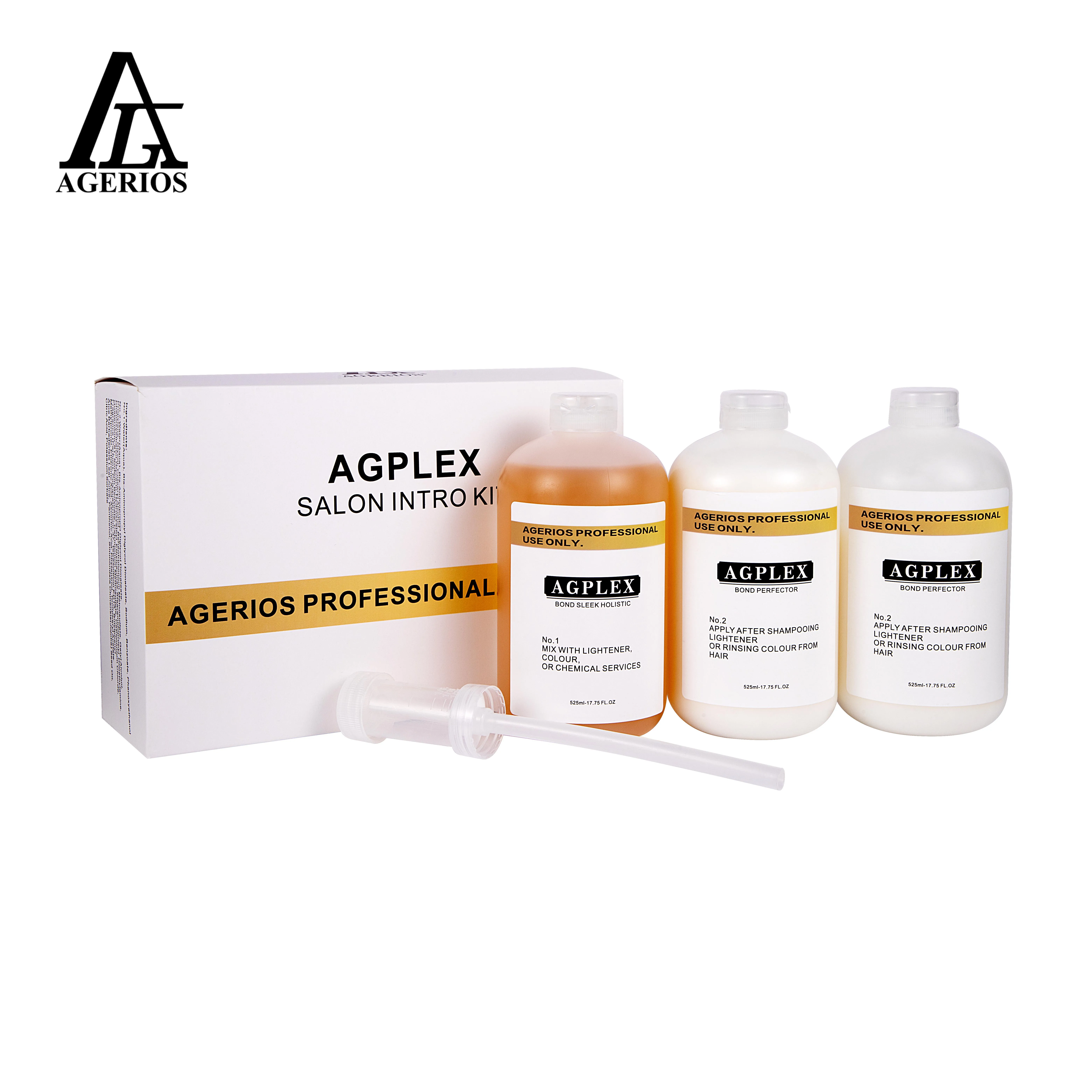 

17.75 Oz AGERIOS Pro Formula Color Plex Hair Collagen Treatment Bonding Care Strenghten Hair, White