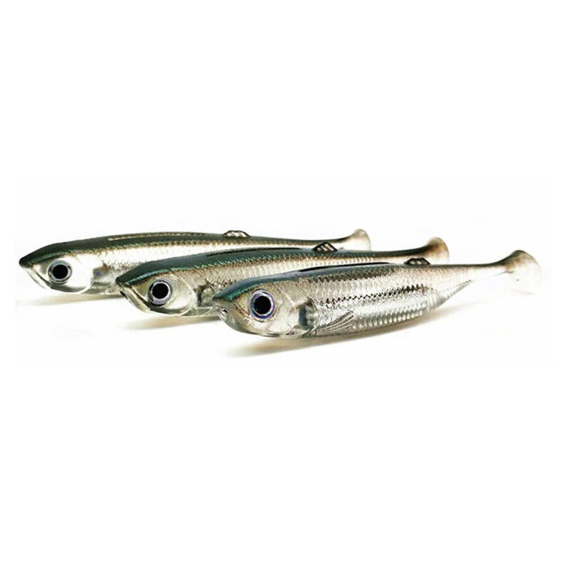 

Wholesale 10cm/6.3g Lure Kit Swim Minnows Foil Inside Fishing Lures Soft Minnow