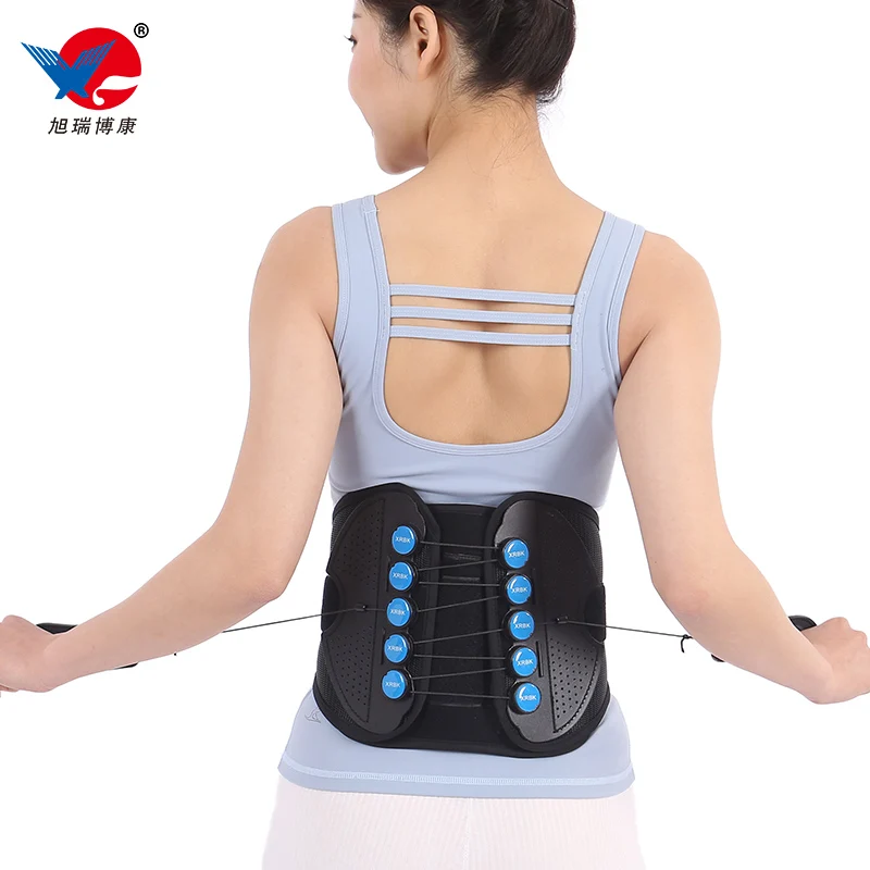

hot sell Universal size double pulley system back brace LSO lumbar brace Waist Support, Grey