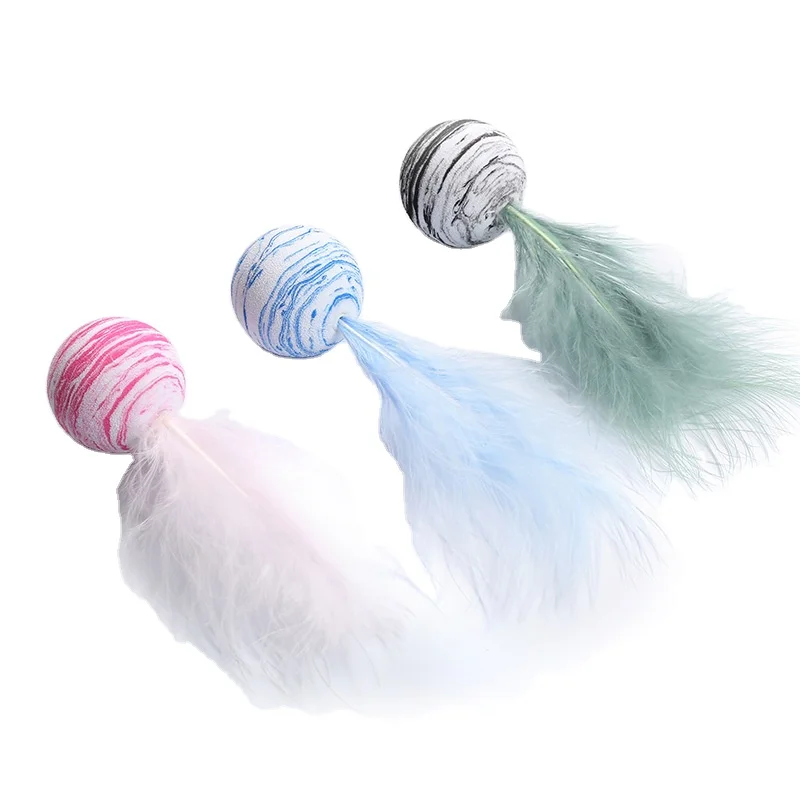 

EVA Funny Cat Stick Household Feather Toys Plus Ball Shape Creative Pet Playing Toys Home Manual Pet Supplies