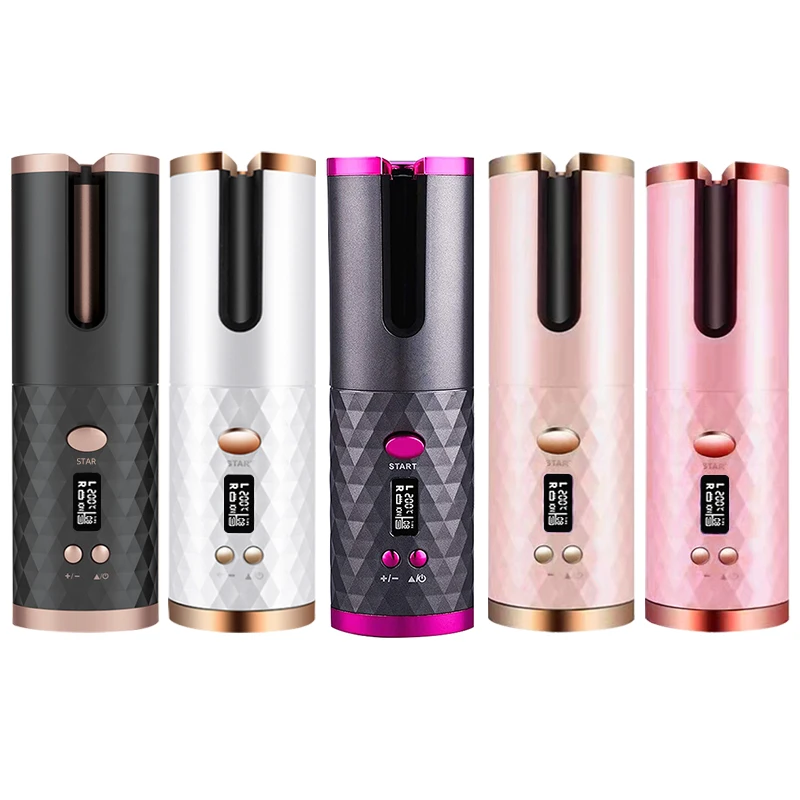 

Private Label Mini Usb Rechargeable Auto Cordless Rotating Magic Hair Curling Iron Wireless Electric Automatic Hair Curler