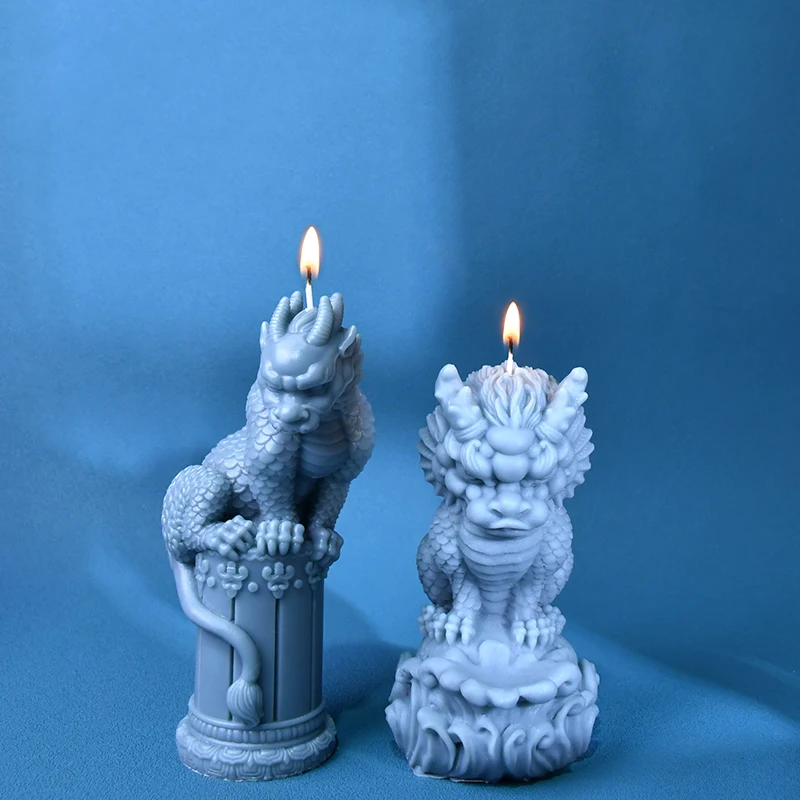 

DUMO 3D Dragon Column Pillar Candle Mold DIY luxury Candle Molds for Candle Making