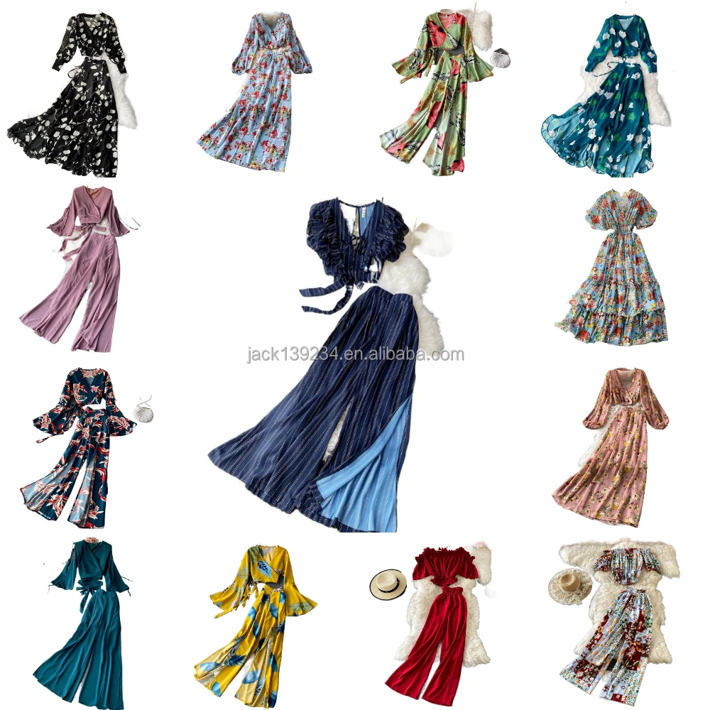 

Hot sale 2022 summer new style women's dress fashion chiffon dress cheap wholesale inventory