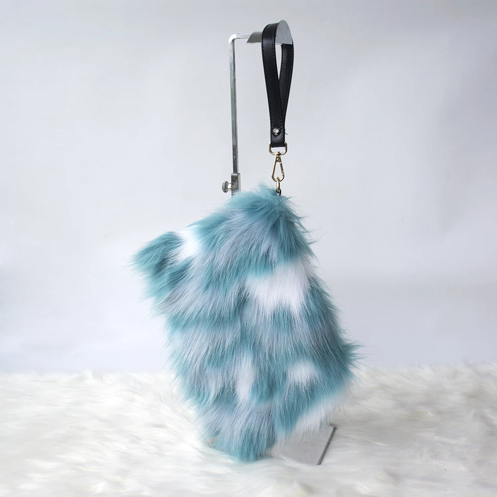 

2020I winter factory high quality fox fur woman purses lady handbags and kids cross body purses ready to ship, Mic colors