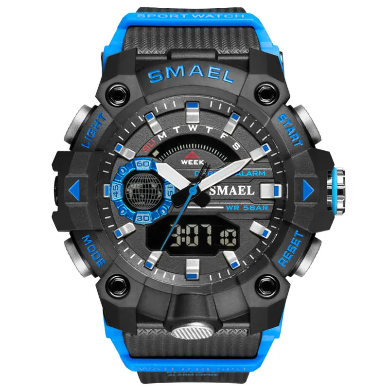 

SMAEL NEW 8040 quartz digital watch waterproof man watch for outdoor, 7 colors