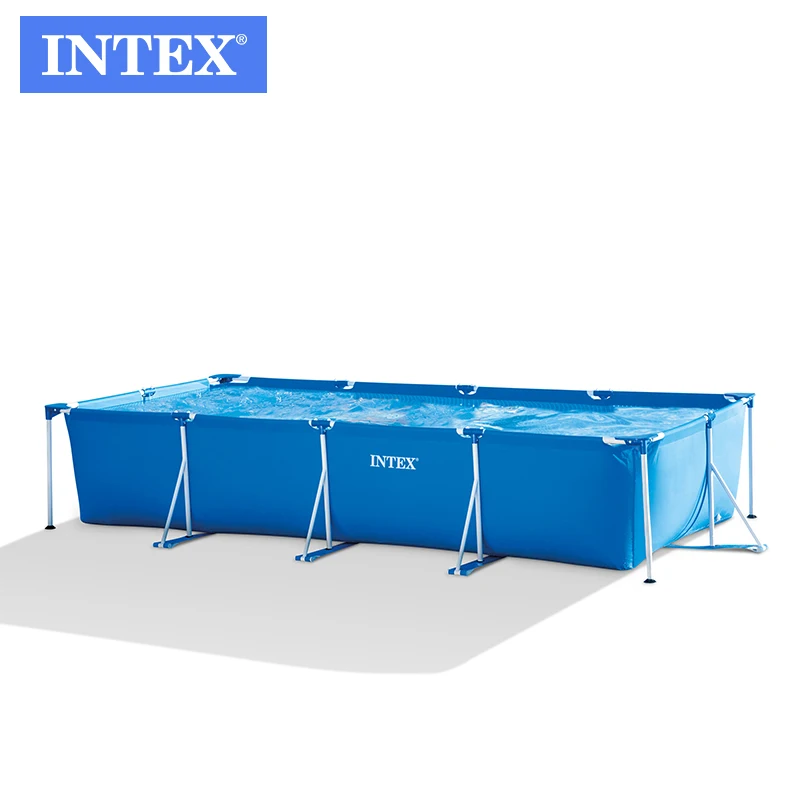 

Intex 28273 Garden swimming Pool Outdoor Kids Pool Easy Set Rectangle Small Frame Pool, Blue