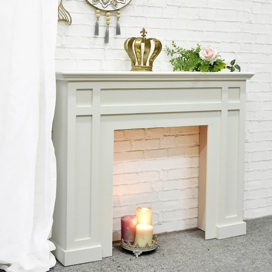 
Luckywind New Design Antique Wood MDF Fireplace Mantel Surround 
