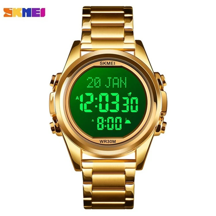 

SKMEI 1667 Luxury Digital Watch For Mens Fashion Language Selection Volume Adjustment Wristwatch Led Light Electronic Watches