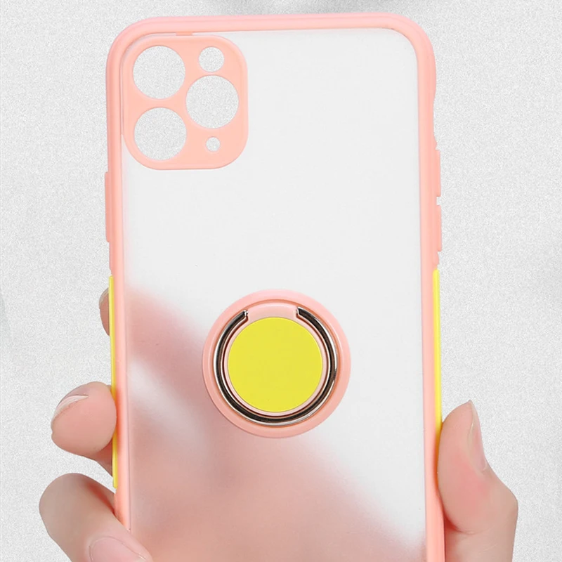

Candy Color Metal Ring For iPhone 12 Case With Ring For iPhone 12 Pro Case With Holder For iPhone 12 Case, Multi