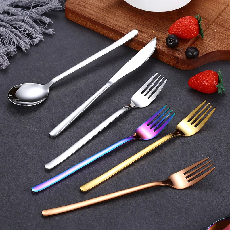 

Forks Spoons Knives Gold Cutlery Set Stainless Steel Flatware Sets, Colors