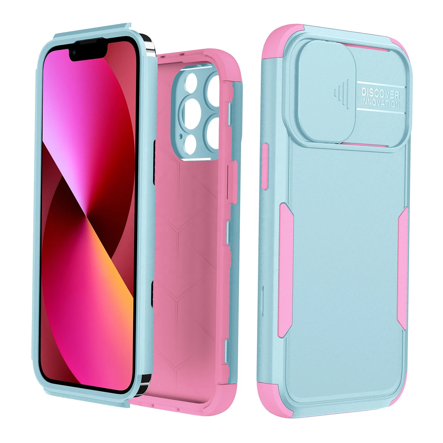 

Weview Latest phone case shockproof Combo shell sliding door for iphone 13 pro max