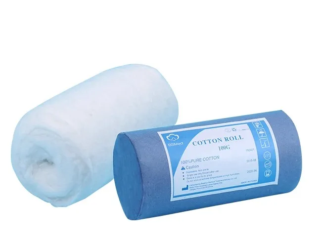 
medical consumable pure cotton surgical absorbent wool roll 